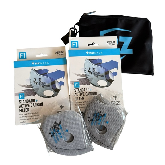 RZ Mask F1 Standard + Active Carbon Filters Bundle of 2 Medium - Picture 1 of 5